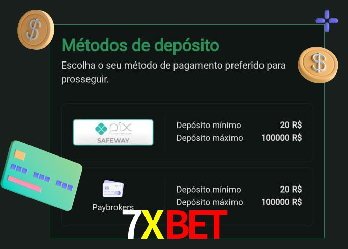 O cassino 7Xbet oferece uma grande variedade de métodos de pagamento